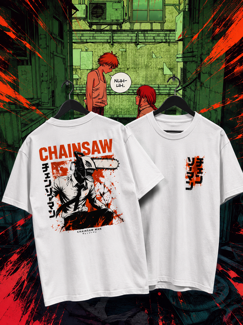 Denji White Oversize